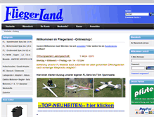 Tablet Screenshot of fliegerland-shop.de